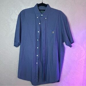 Men's Blue Short Sleeve Shirt Lauren Ralph Lauren M great condition 100% cotton